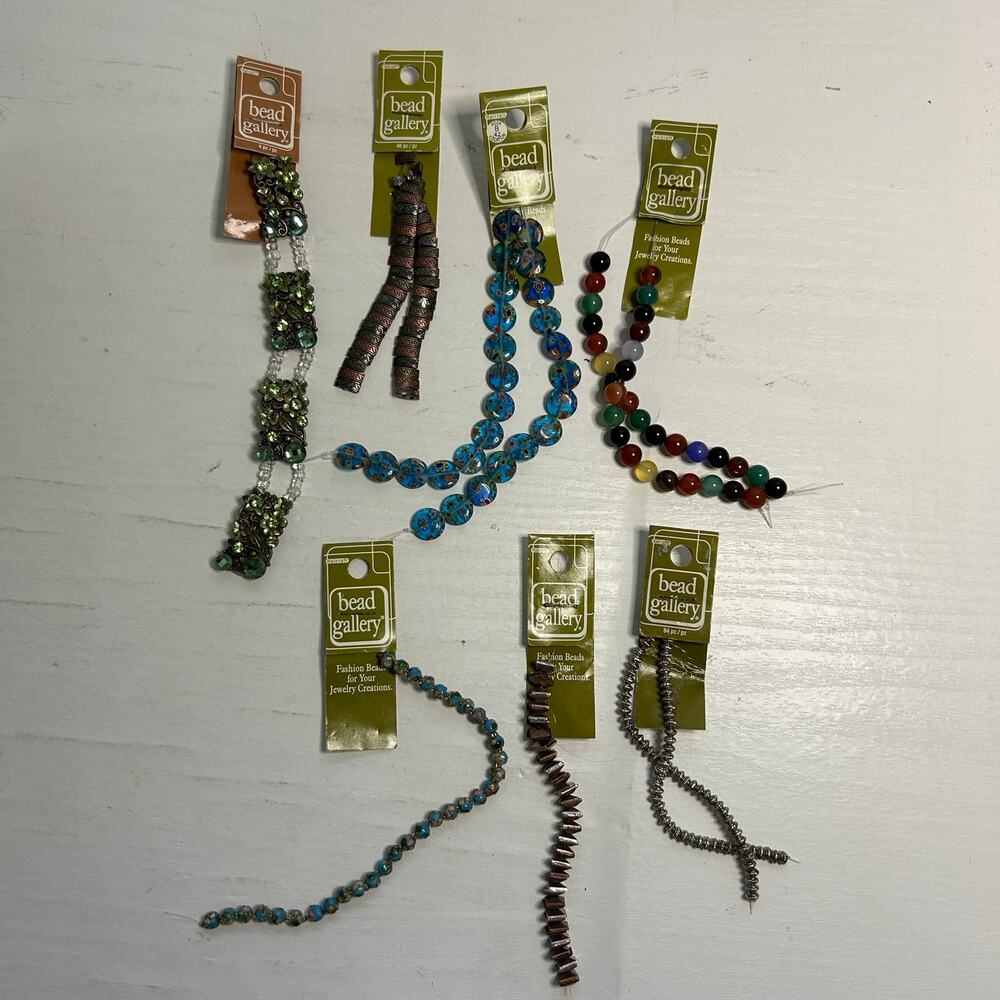 Bead Gallery Millefiori Cloisonne Bead Lot NOS 7 Cards